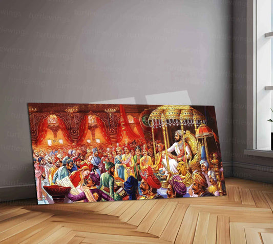 Chhatrapati Shivaji Maharaj Rajyabhishek Sohala Metal Frame – A Regal Tribute - TURTLEWINGS