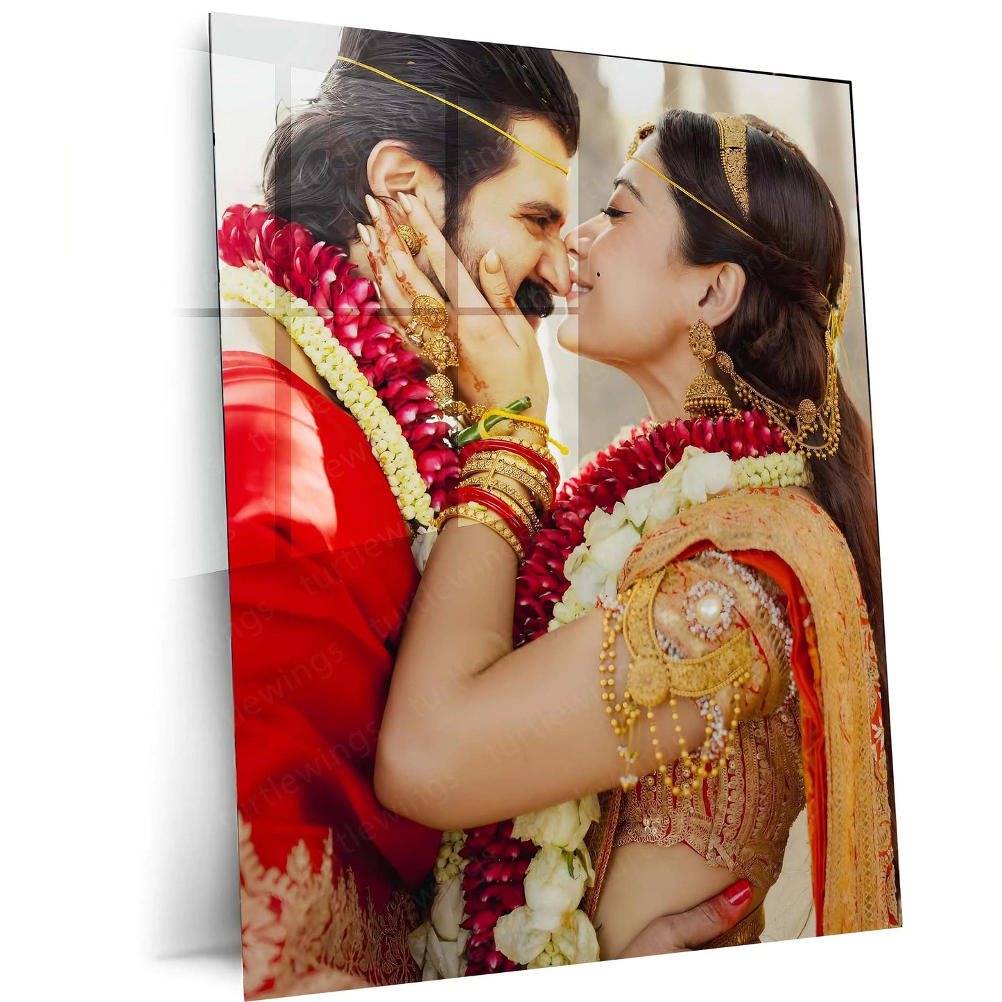 Rashmika Mandanna & Vijay Deverakonda – Wedding Elegance | Celebrity Romance Metal Frame - TURTLEWINGS