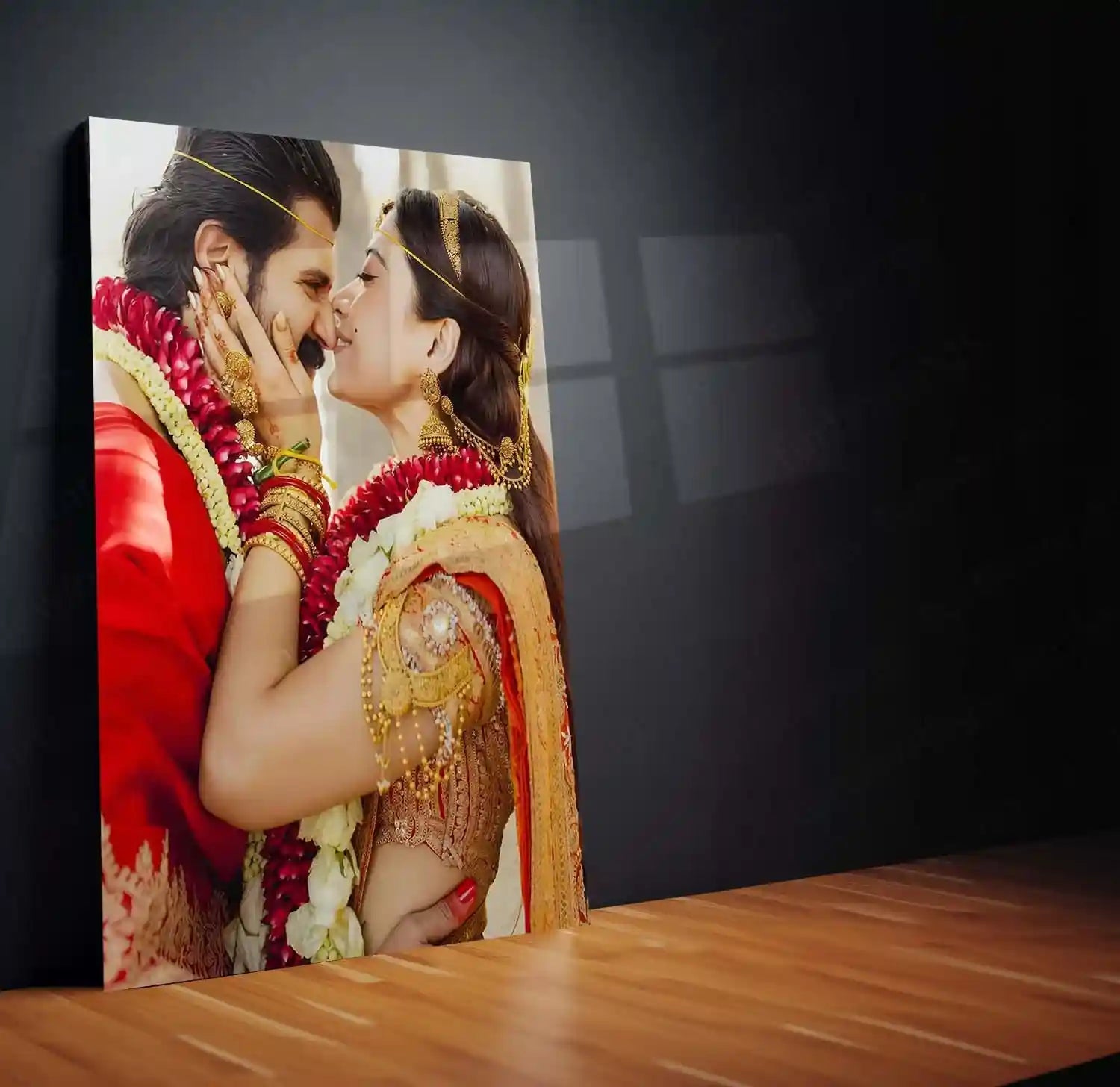 Rashmika Mandanna & Vijay Deverakonda – Wedding Elegance | Celebrity Romance Metal Frame - TURTLEWINGS
