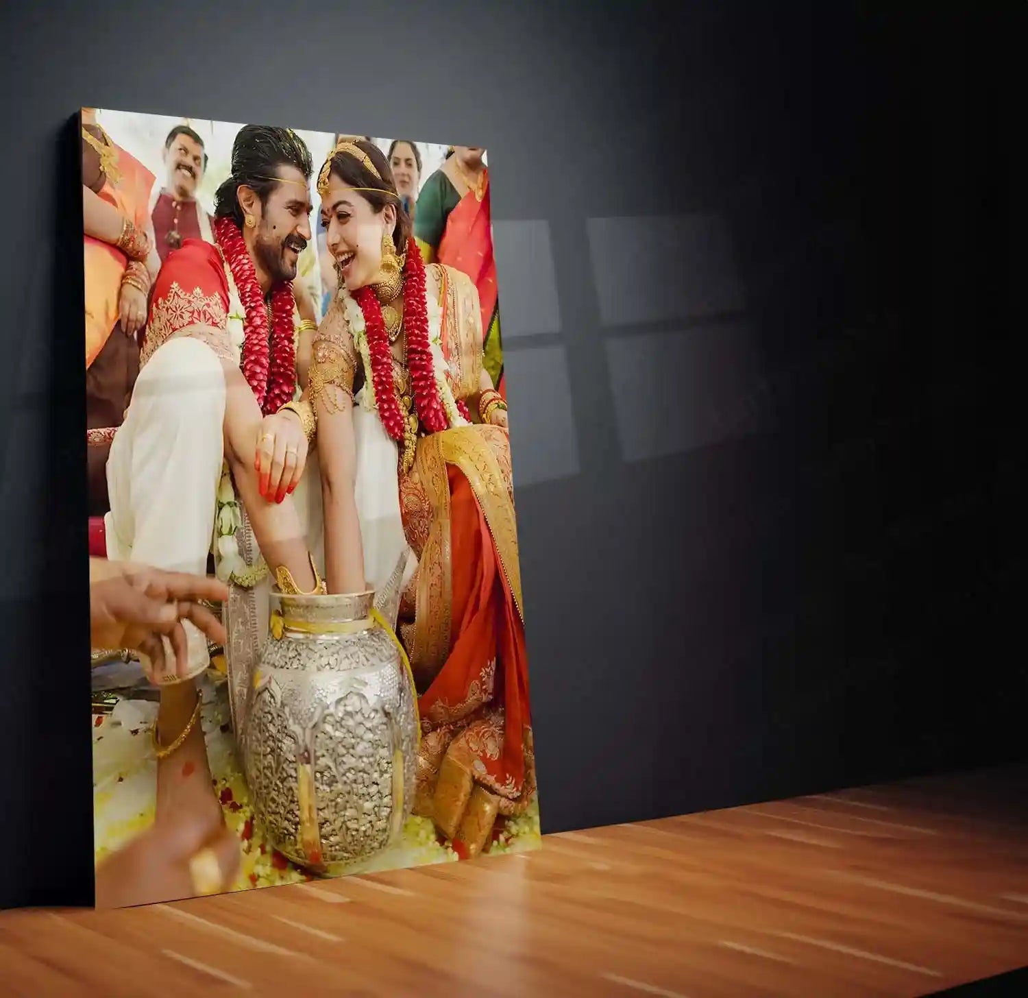 Rashmika Mandanna & Vijay Deverakonda – Wedding Elegance | Celebrity Romance Metal Frame 02 - TURTLEWINGS