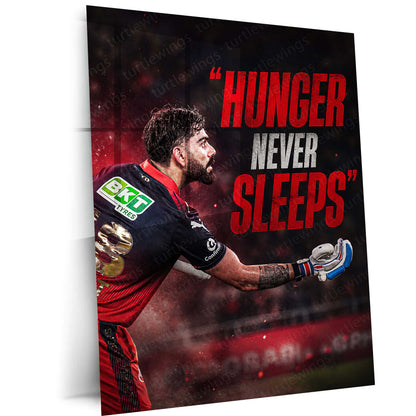 RCB virat Batting Celebration Metal Poster | IPL 2026 Cricket Champion Wall Art for Fans 04