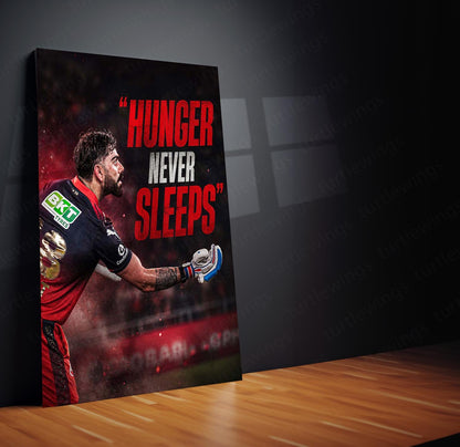 RCB virat Batting Celebration Metal Poster | IPL 2026 Cricket Champion Wall Art for Fans 04