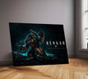 Game Metal Poster | Rengar – The Hunt Is Not Over Metal Poster League Inspired Wall Art | Predator Hunter Gaming Metal Frame