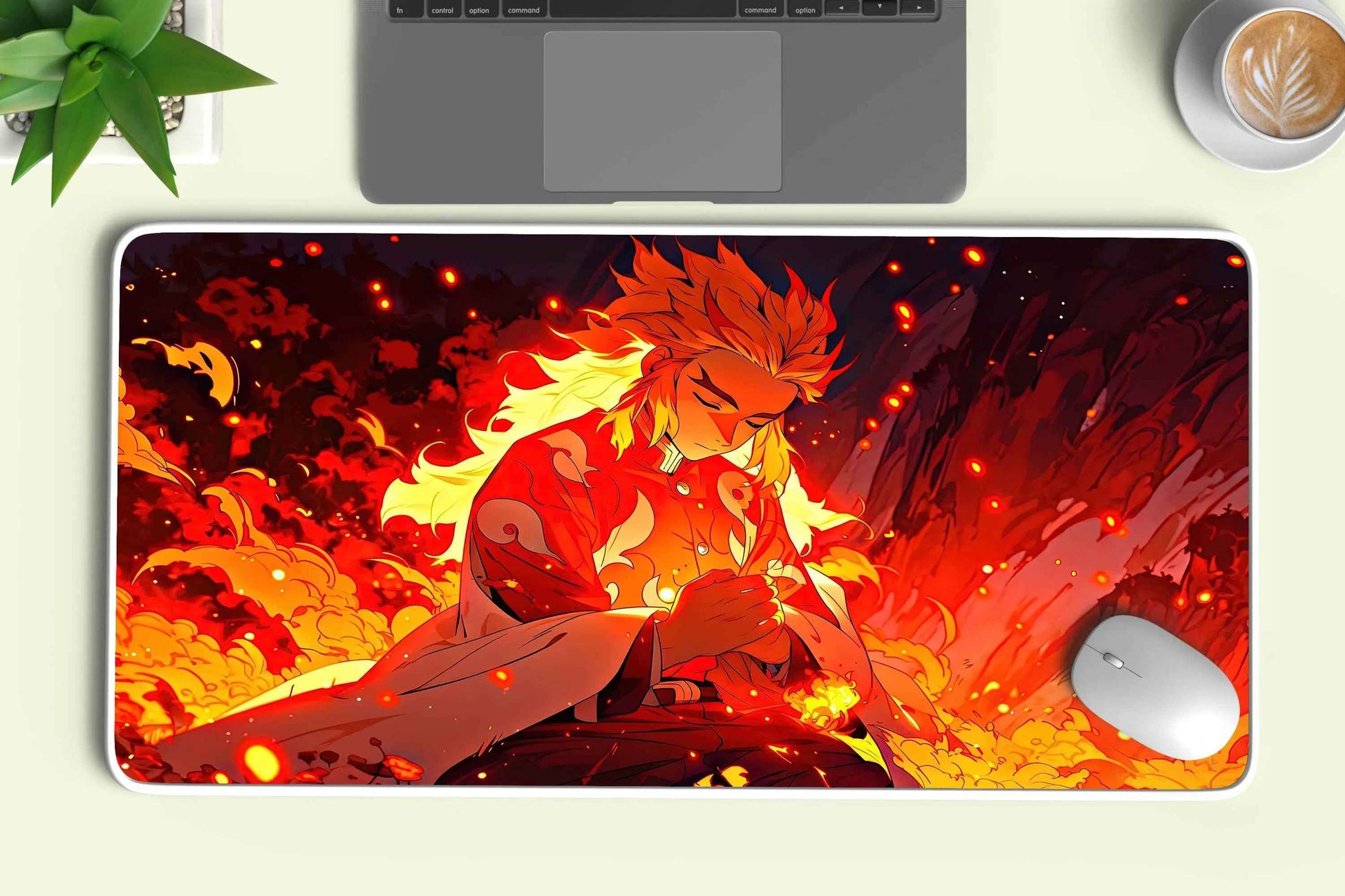 rengoku demons layer anime deskmat - TURTLEWINGS