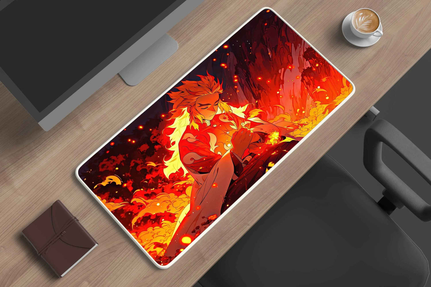 rengoku demons layer anime deskmat - TURTLEWINGS