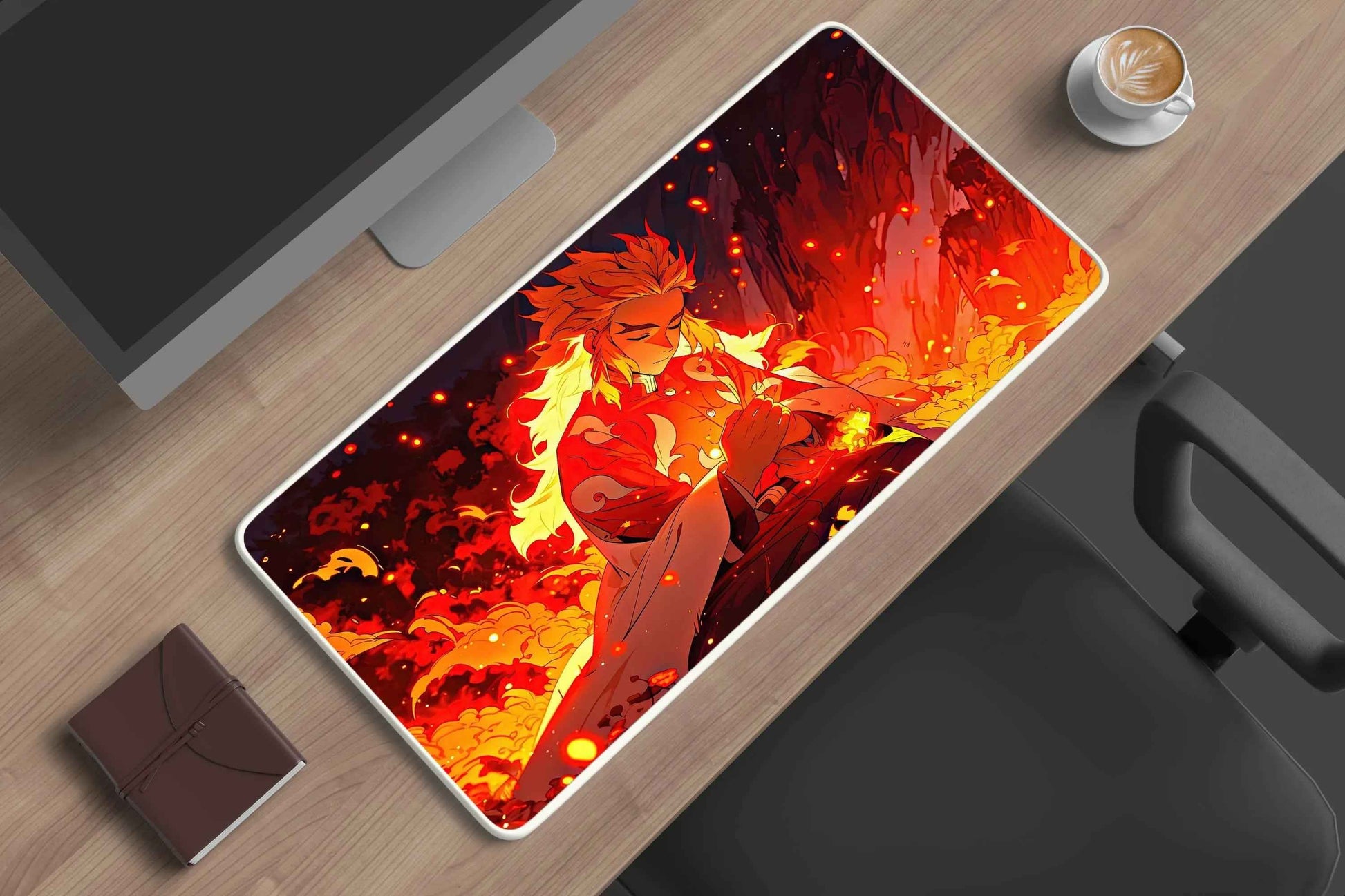 rengoku demons layer anime deskmat - TURTLEWINGS