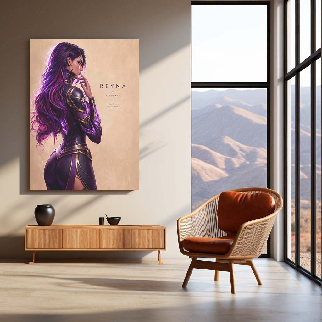Game Metal Poster | Reyna – Only Vengeance Metal Poster Valorant Inspired Wall Art | Dark Power Gaming Metal Frame