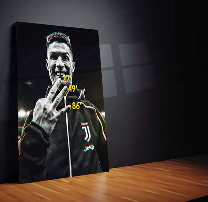Cristiano Ronaldo – Metal Frame | Iconic Football Wall Art 01 - TURTLEWINGS