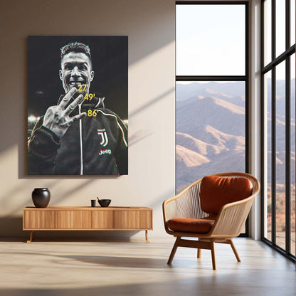Cristiano Ronaldo – Metal Frame | Iconic Football Wall Art 01 - TURTLEWINGS