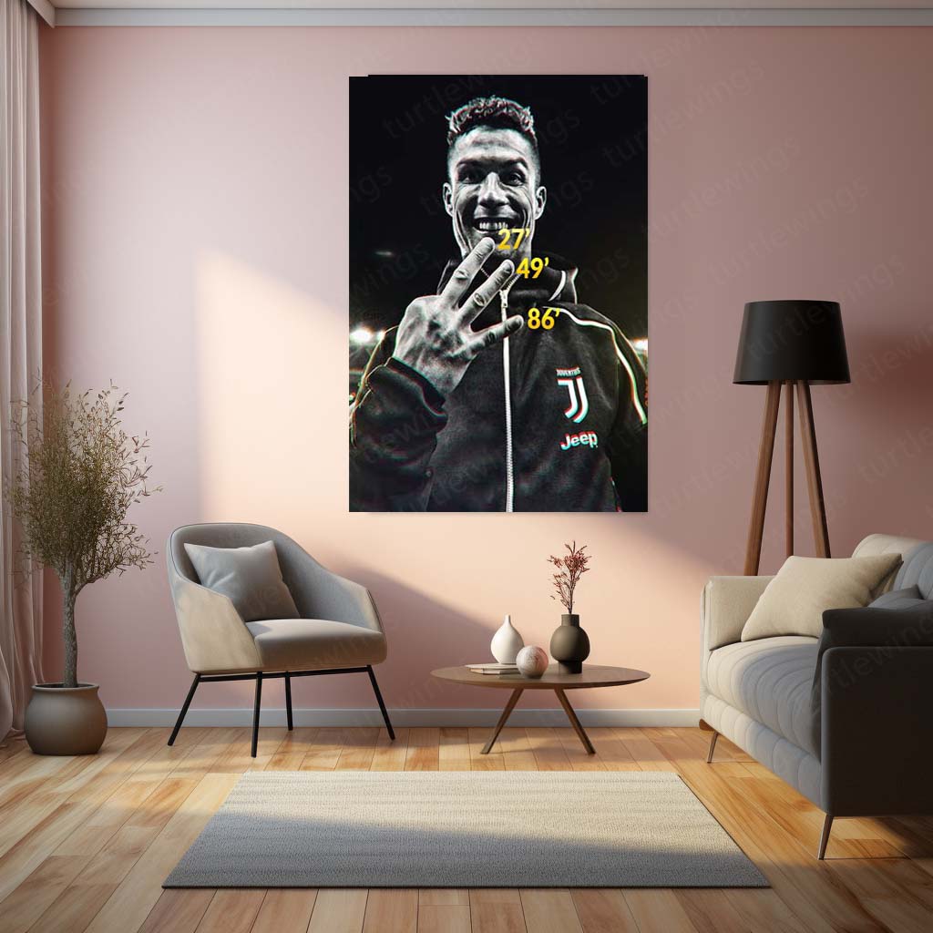 Cristiano Ronaldo – Metal Frame | Iconic Football Wall Art 01 - TURTLEWINGS