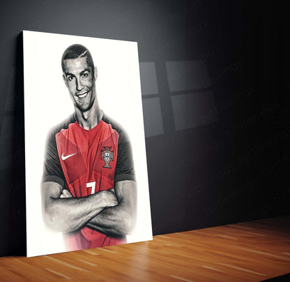 Cristiano Ronaldo – Metal Frame | Iconic Football Wall Art 03 - TURTLEWINGS