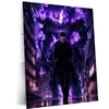 Anime Metal Poster | Sung Jin-Woo – Shadow Monarch Metal Poster Solo Leveling Inspired Wall Art | Dark Power Anime Metal Frame 01