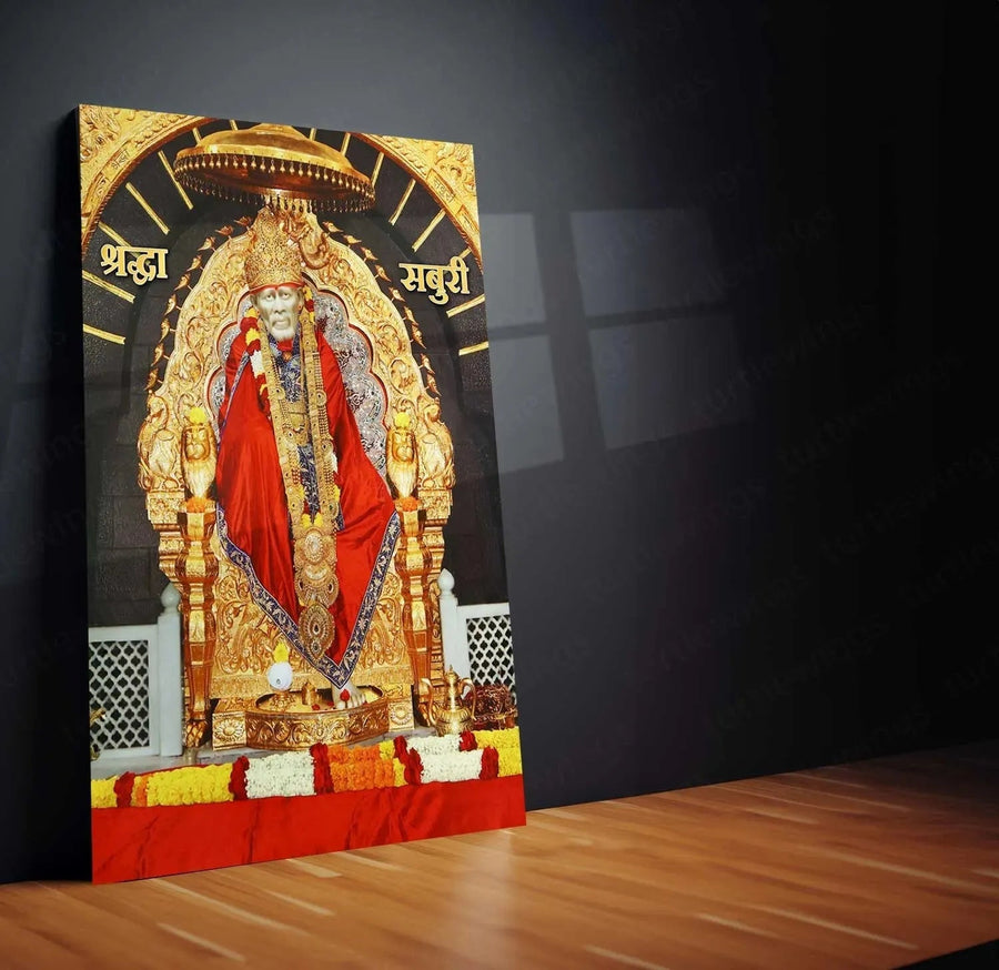 Sai Baba Metal Poster – Divine Blessings & Wisdom 2