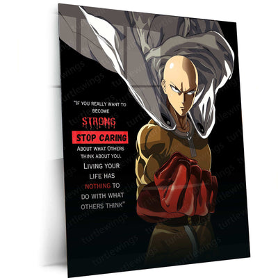 Saitama Metal Poster – One Punch, Infinite Power! - TURTLEWINGS