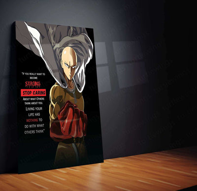 Saitama Metal Poster – One Punch, Infinite Power! - TURTLEWINGS