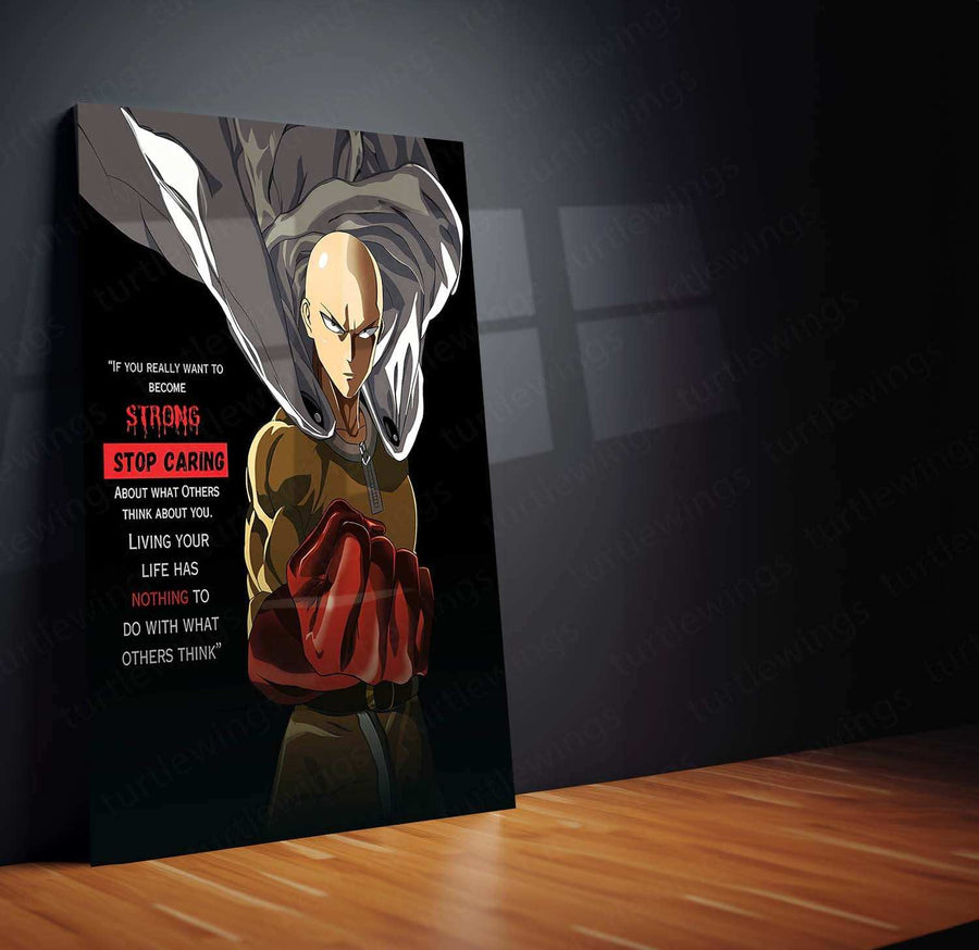 Saitama Metal Poster – One Punch, Infinite Power!