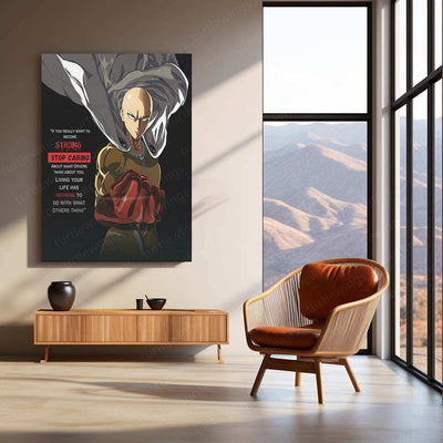 Saitama Metal Poster – One Punch, Infinite Power! - TURTLEWINGS