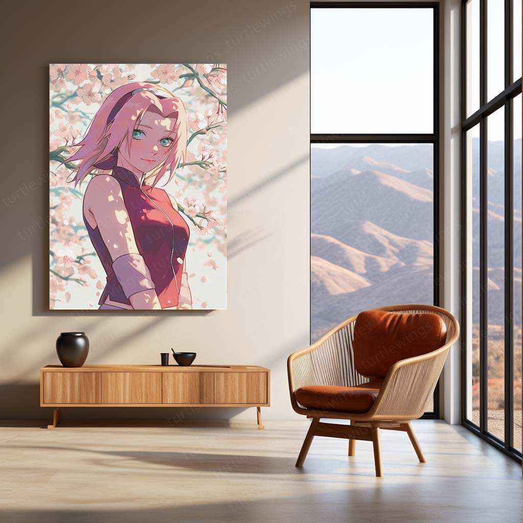 Sakura Haruno Metal Poster – Naruto | Beautiful Ninja Artwork | Inspirational Wall Decor - TURTLEWINGS