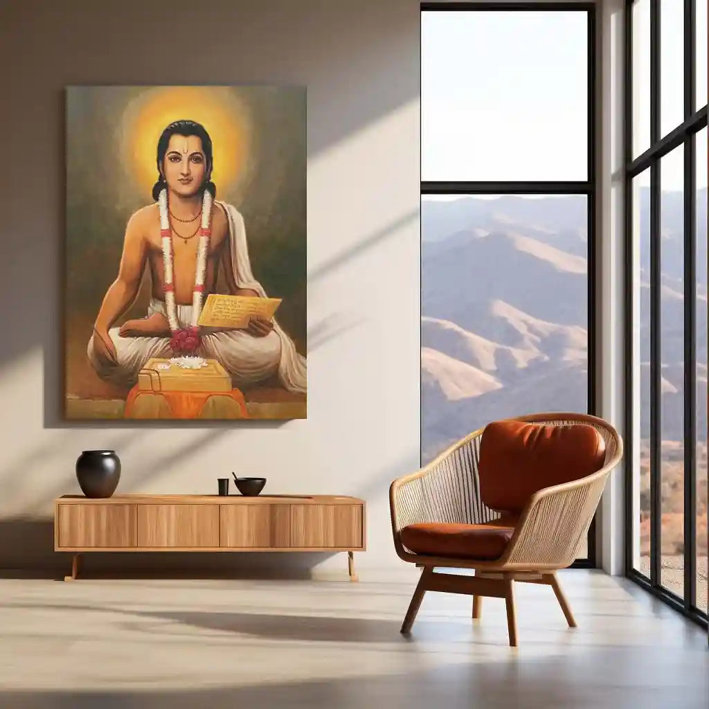 Spiritual Metal Poster | Sant Dnyaneshwar | Divine Wisdom & Spiritual Wall Art | Bhakti Saint Metal Poster - TURTLEWINGS