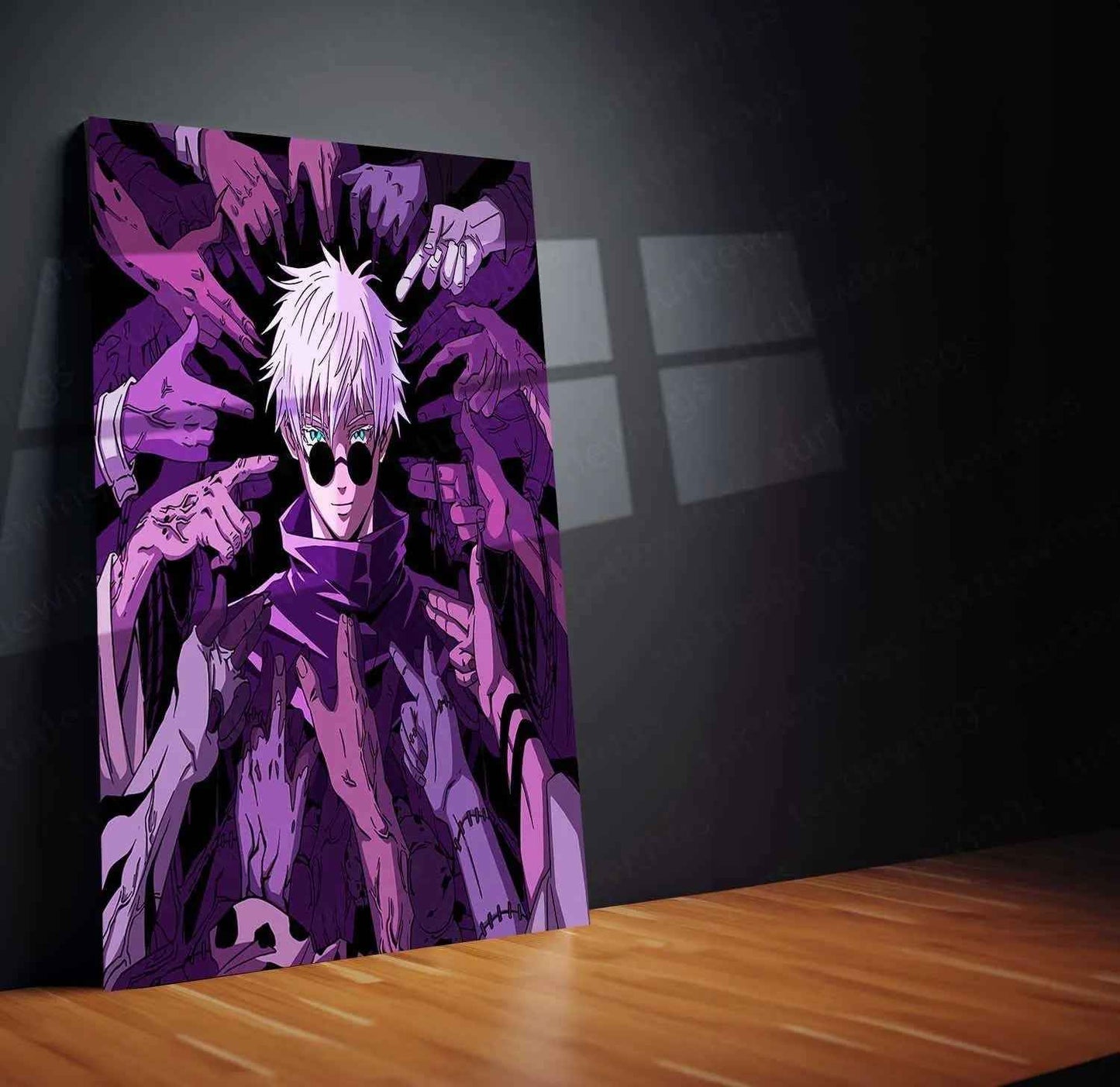 Satoru Gojo Jujutsu Kaisen Metal Poster | Infinity Sorcerer Wall Art | Anime Aesthetic Decor - TURTLEWINGS