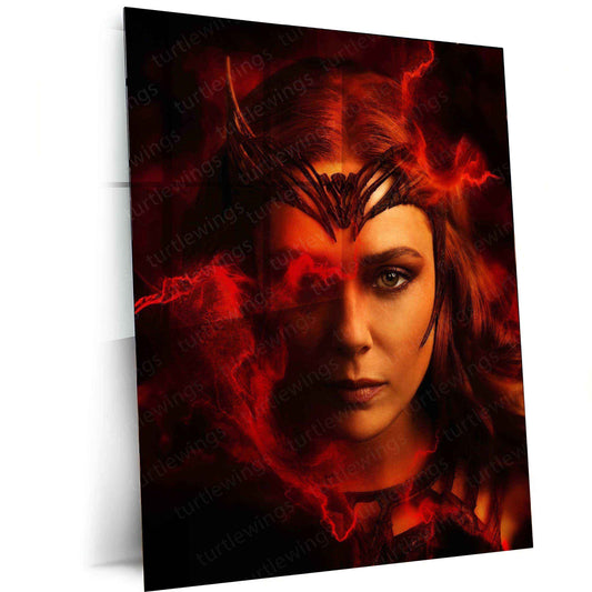 Scarlet Witch Metal Poster – Marvel | Powerful Wanda Maximoff Wall Art - TURTLEWINGS