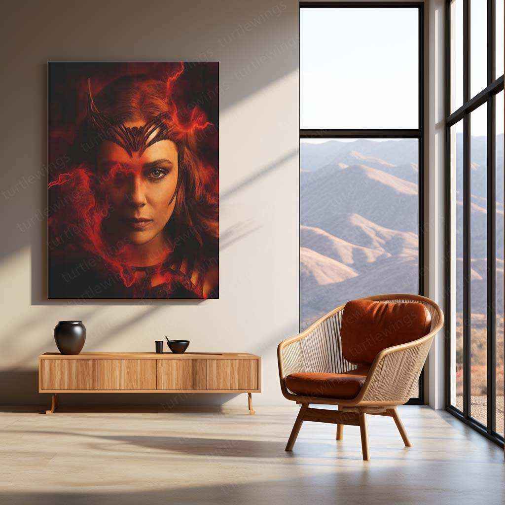 Scarlet Witch Metal Poster – Marvel | Powerful Wanda Maximoff Wall Art - TURTLEWINGS