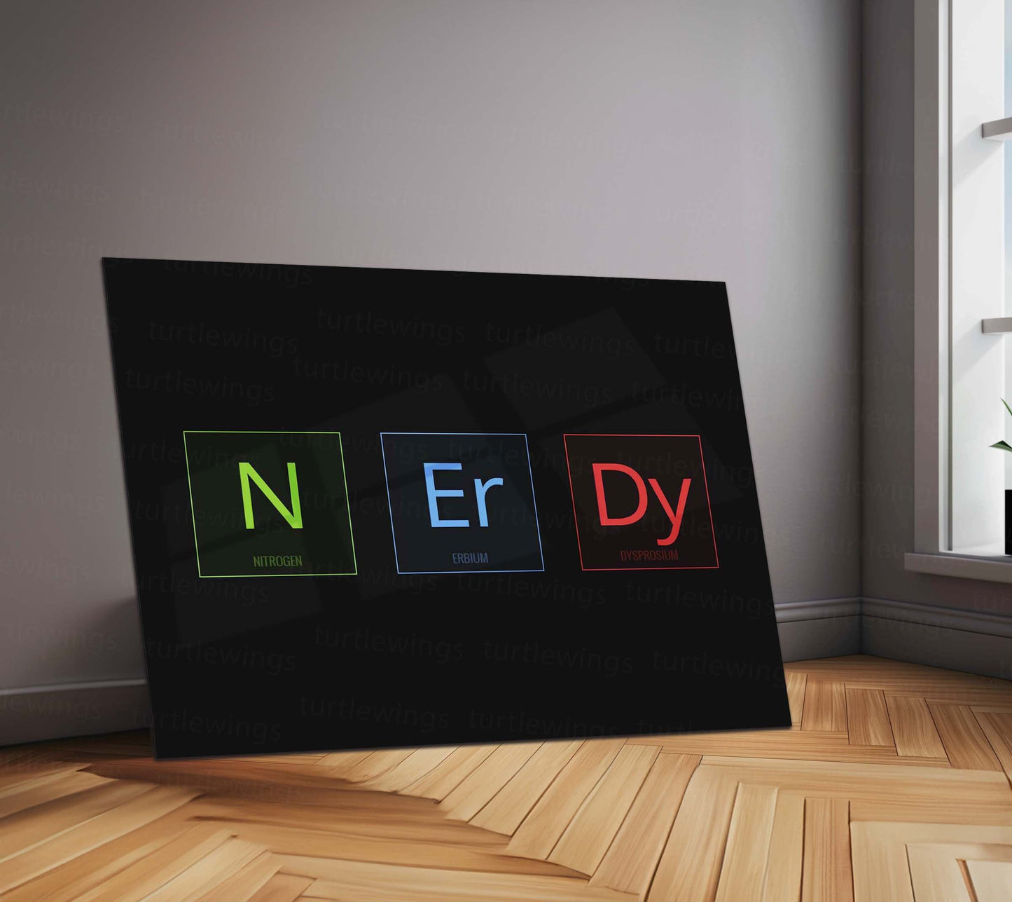 Science Nerds Minimalism – Metal Frame | Smart Aesthetic Wall Art | Geeky Clean Design for Thinkers & Labs - TURTLEWINGS