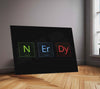 Science Nerds Minimalism – Metal Frame | Smart Aesthetic Wall Art | Geeky Clean Design for Thinkers & Labs