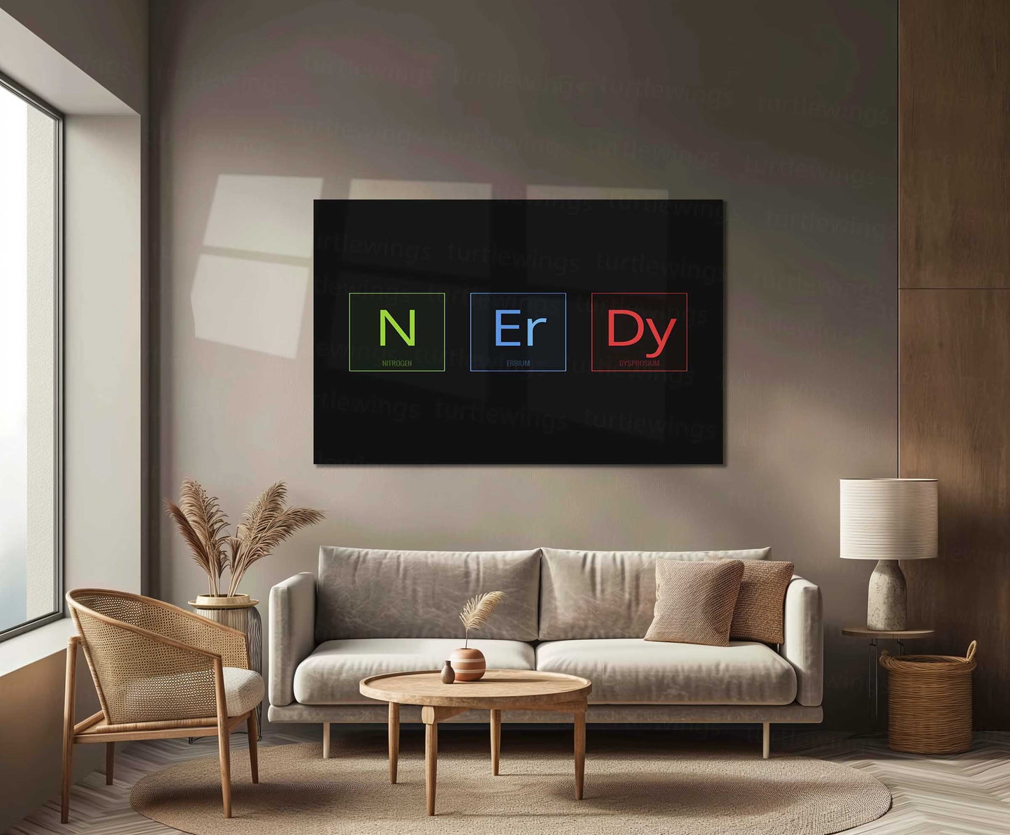 Science Nerds Minimalism – Metal Frame | Smart Aesthetic Wall Art | Geeky Clean Design for Thinkers & Labs - TURTLEWINGS