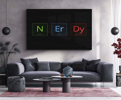 Science Nerds Minimalism – Metal Frame | Smart Aesthetic Wall Art | Geeky Clean Design for Thinkers & Labs - TURTLEWINGS