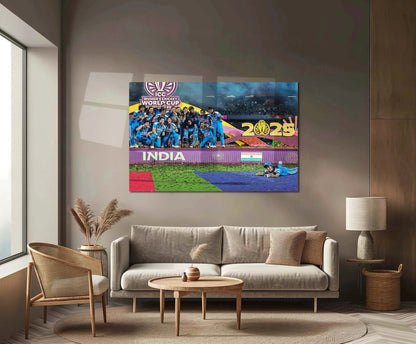 India Women’s Team – ICC Women’s World Cup 2025 Champions Selfie Moment | Limited Edition Metal Frame Poster - TURTLEWINGS