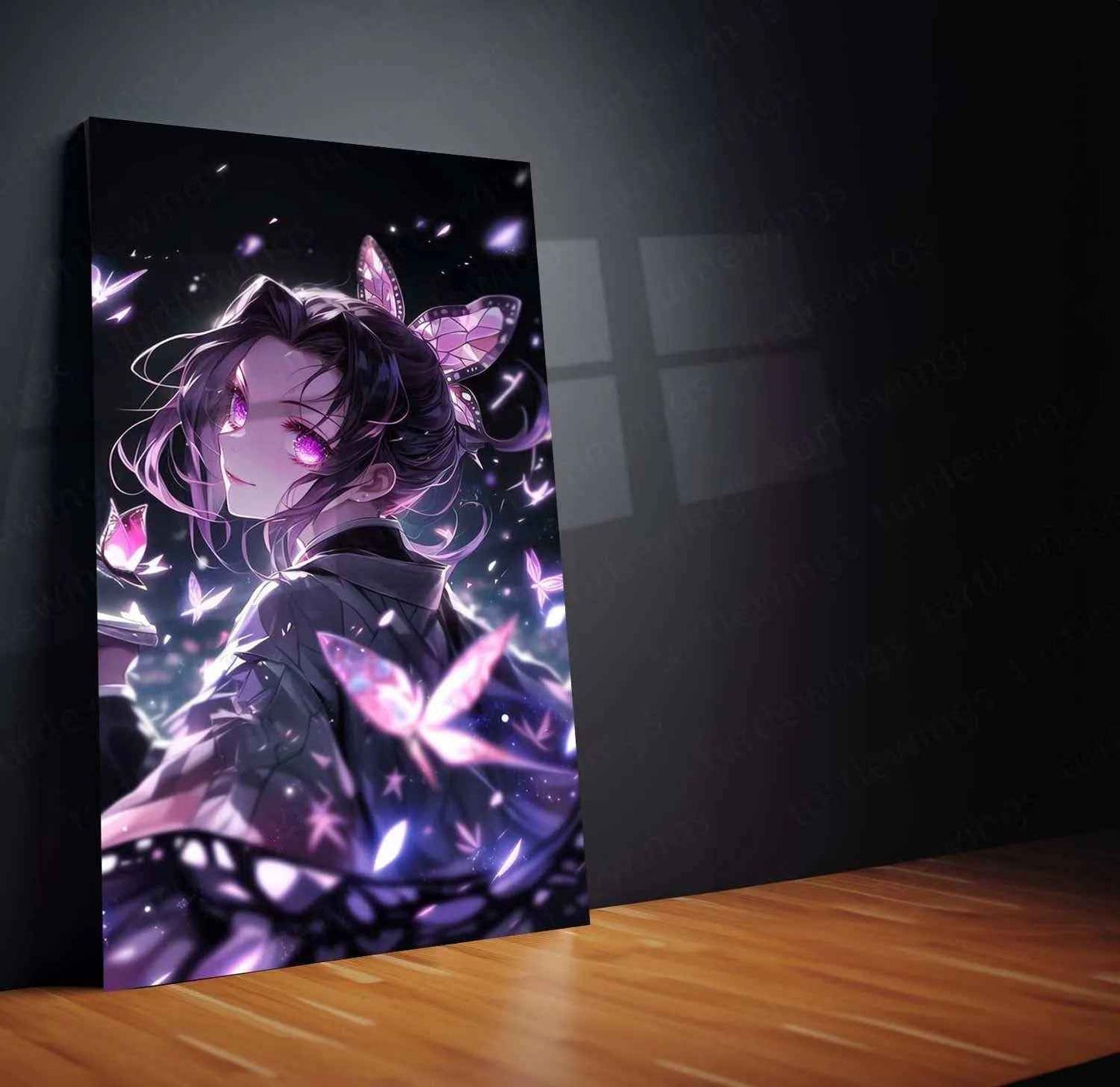 Shinobu Kocho Metal Poster – Demon Slayer | Beautiful Butterfly Hashira Wall Art | Anime Decor - TURTLEWINGS