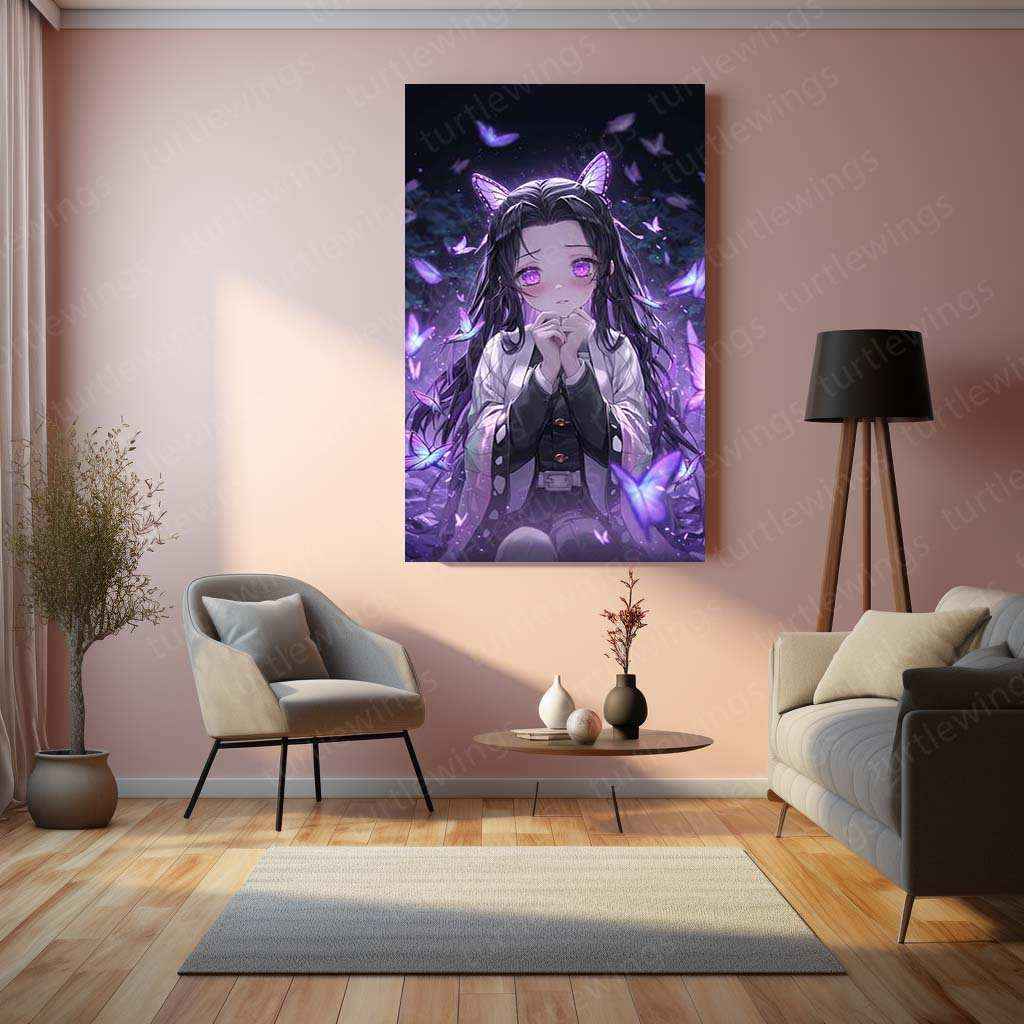 Shinobu Kocho Metal Poster – Demon Slayer | Beautiful Butterfly Hashira Wall Art | Anime Decor 2 - TURTLEWINGS