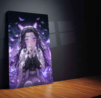 Shinobu Kocho Metal Poster – Demon Slayer | Beautiful Butterfly Hashira Wall Art | Anime Decor 2 - TURTLEWINGS