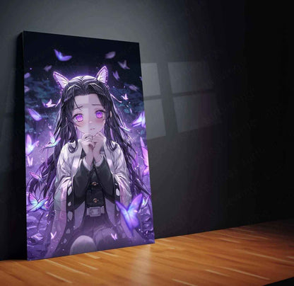 Shinobu Kocho Metal Poster – Demon Slayer | Beautiful Butterfly Hashira Wall Art | Anime Decor 2 - TURTLEWINGS