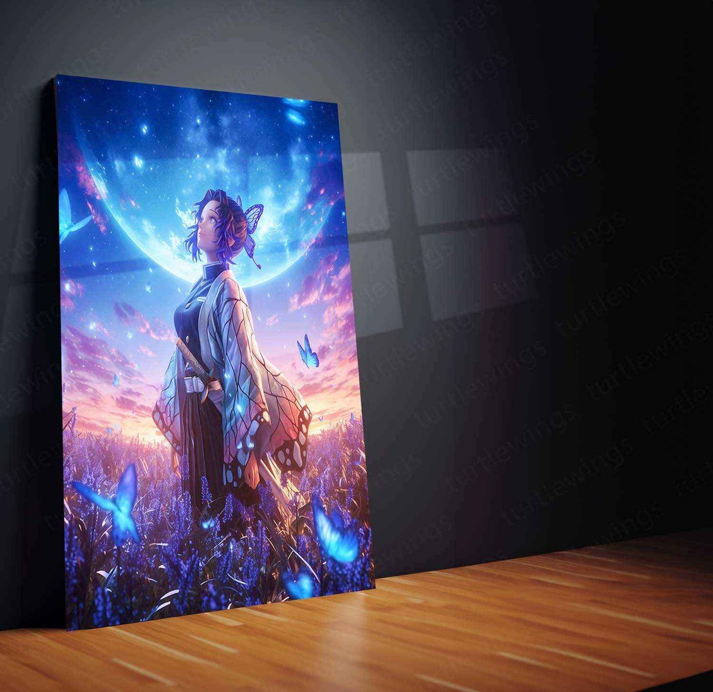 Shinobu Kocho Demon Slayer Metal Poster | Butterfly Hashira Wall Art | Graceful & Powerful - TURTLEWINGS