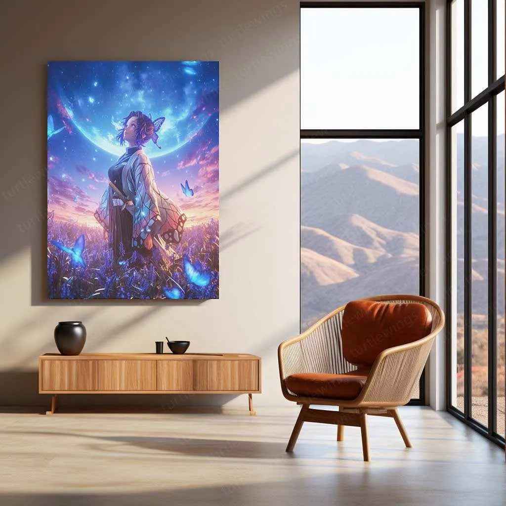 Shinobu Kocho Demon Slayer Metal Poster | Butterfly Hashira Wall Art | Graceful & Powerful - TURTLEWINGS