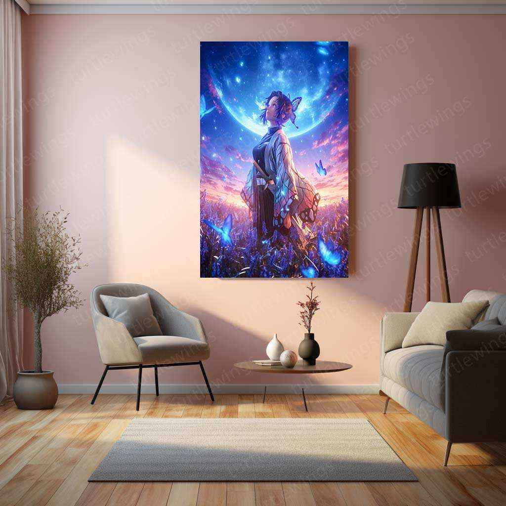 Shinobu Kocho Demon Slayer Metal Poster | Butterfly Hashira Wall Art | Graceful & Powerful - TURTLEWINGS