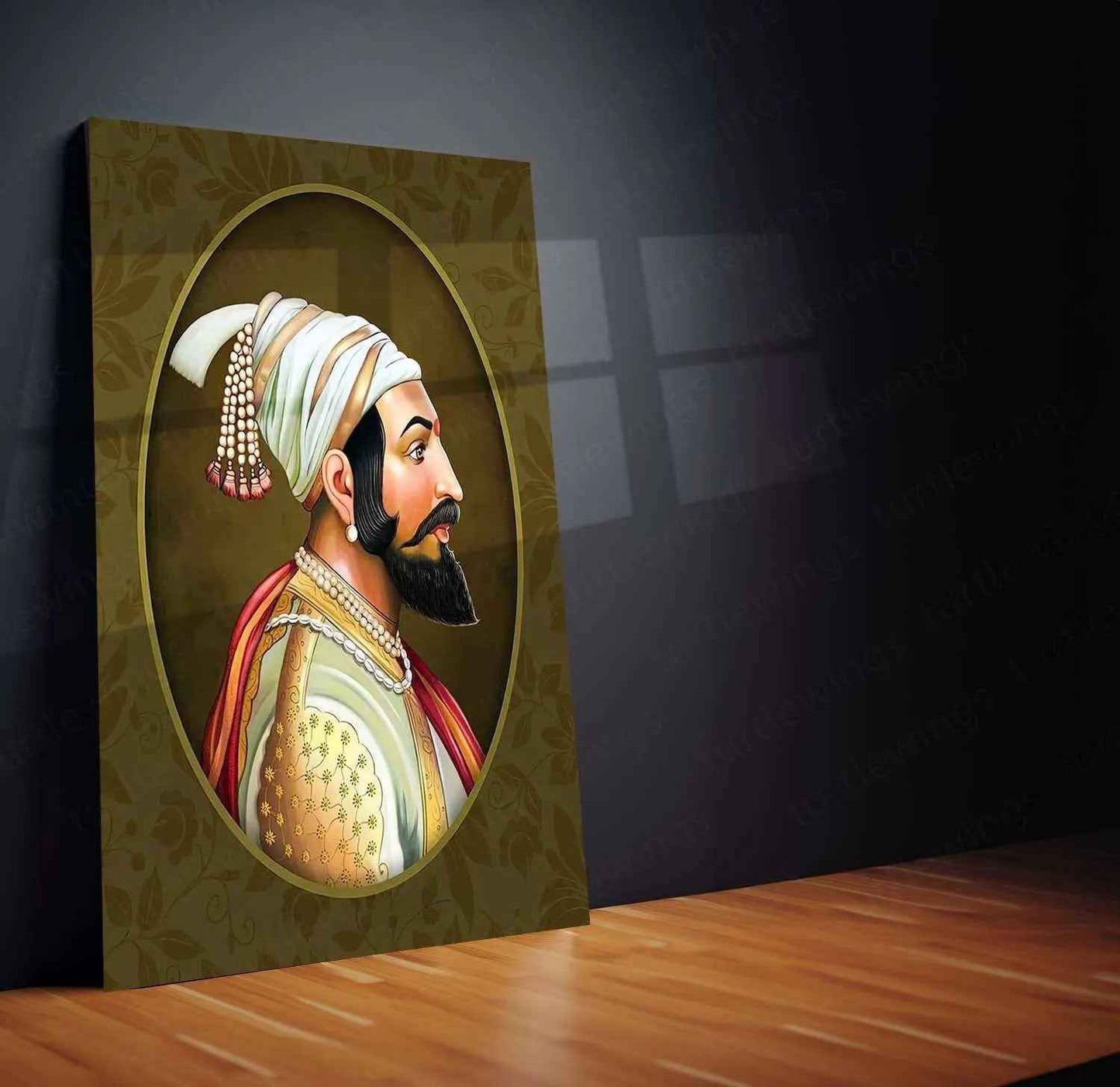 Chhatrapati Shivaji Maharaj Metal Frame - Honoring the Great Maratha Leader 2 - TURTLEWINGS