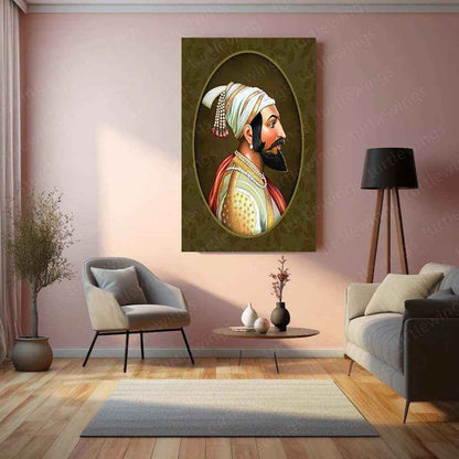 Chhatrapati Shivaji Maharaj Metal Frame - Honoring the Great Maratha Leader 2 - TURTLEWINGS