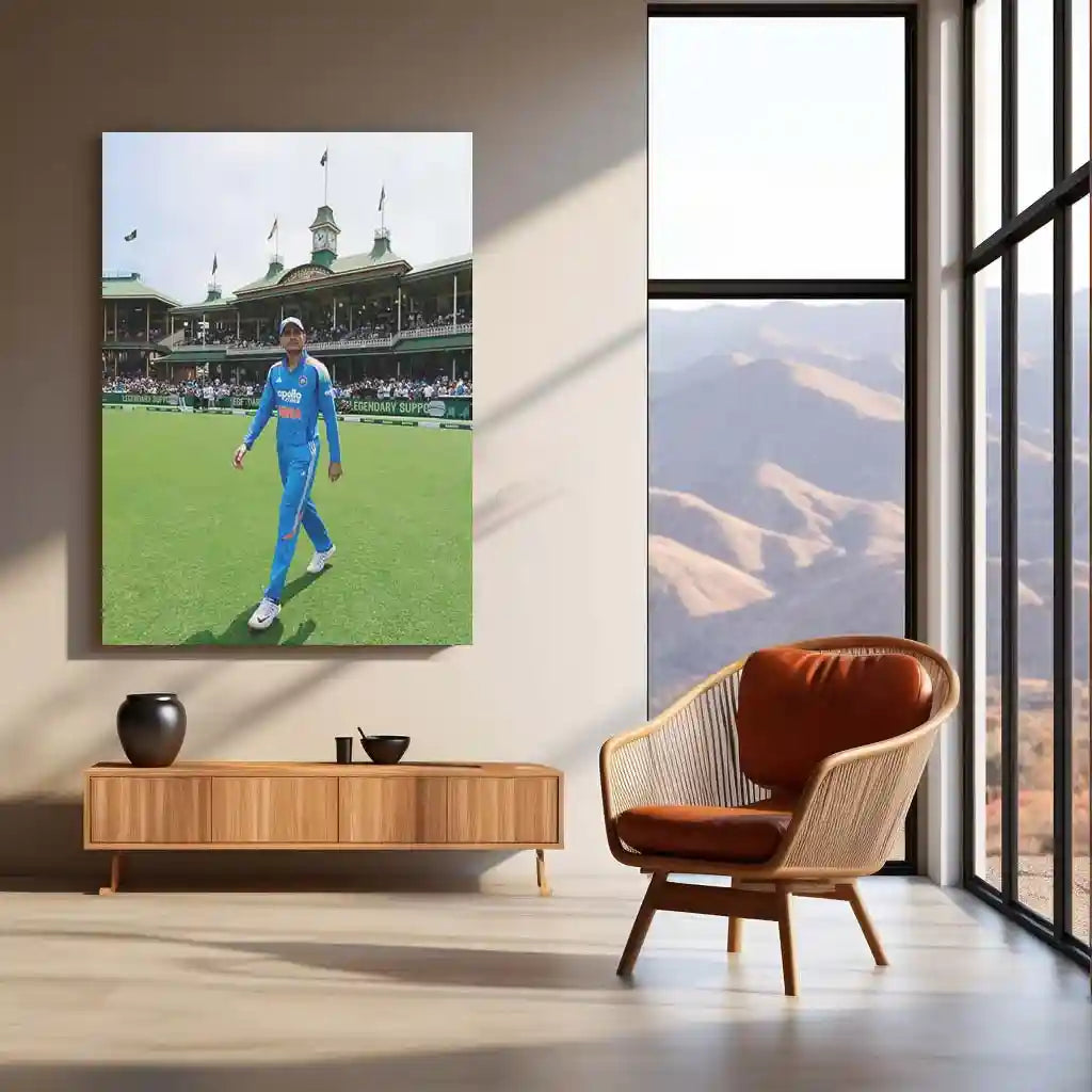 Shubman Gill | Rising Star of Indian Cricket Metal Frame Elegance, Focus & Modern Cricket Excellence Wall Art - TURTLEWINGS 