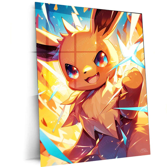 Eevee Metal Poster – Fierce & Determined Portrait in HD DesignEevee Metal Poster – Fierce & Determined Portrait in HD Design - TURTLEWINGS
