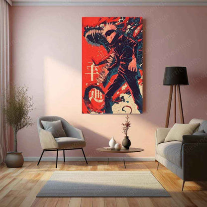 Satoru Gojo Metal Poster – Jujutsu Kaisen Wall Art for Anime Fans - TURTLEWINGS