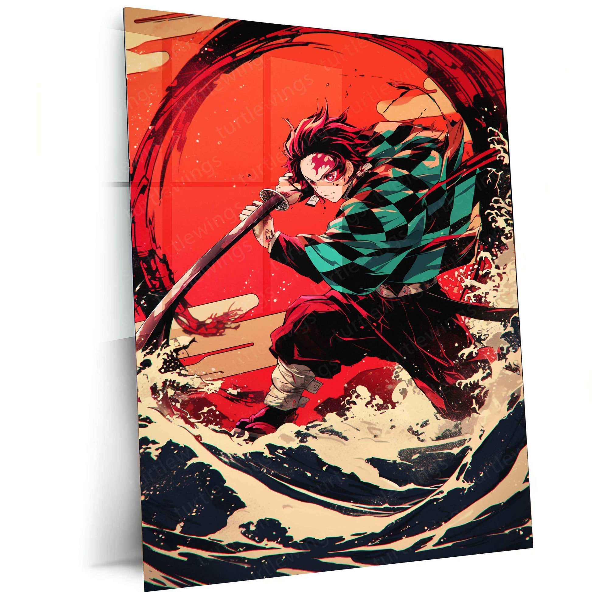 Tanjiro Kamado Metal Poster – Demon Slayer Wall Art for Anime Fans - TURTLEWINGS