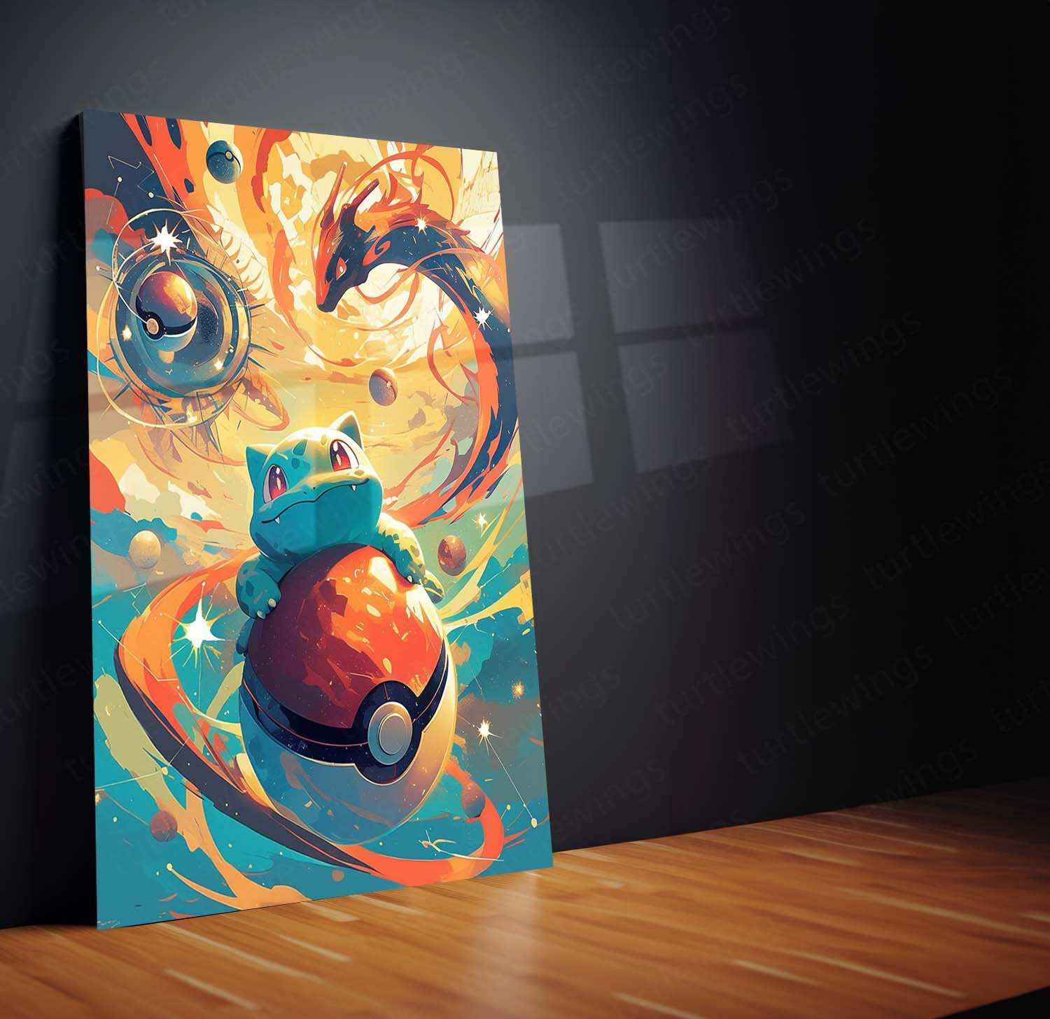 Bulbasaur Pokémon Illustration Poster – Gazing into Nature - TURTLEWINGS