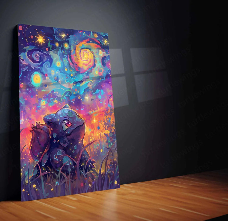 Bulbasaur Oil Painting Poster – Vintage Pokémon Art Illustration