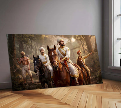 Chhatrapati Shivaji Maharaj Metal Frame | Warrior King Wall Art 01 - TURTLEWINGS