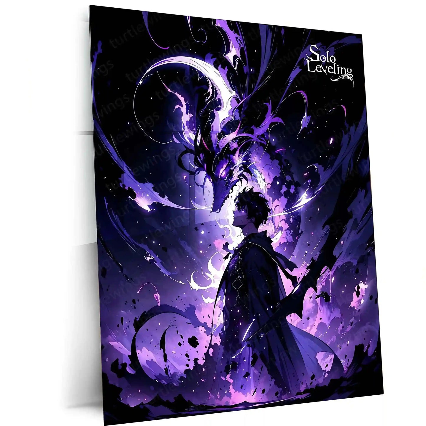 Solo Leveling Metal Poster | Sung Jin-Woo Shadow Monarch Wall Art | Anime Manhwa Decor 11 - TURTLEWINGS