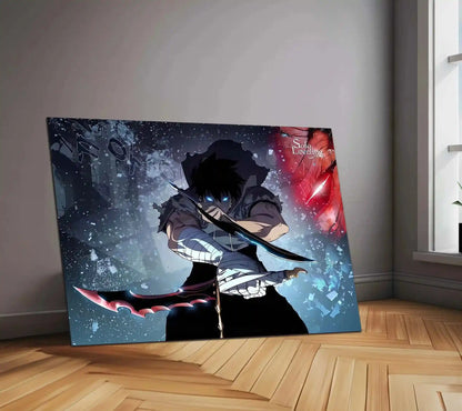 Solo Leveling Metal Poster | Sung Jin-Woo Shadow Monarch Wall Art | Anime Manhwa Decor 13 - TURTLEWINGS