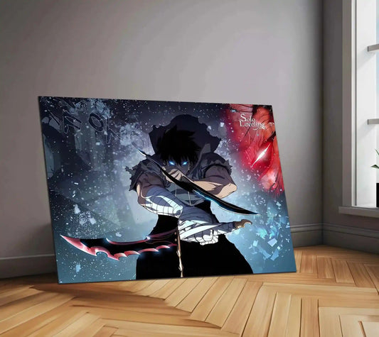 Solo Leveling Metal Poster | Sung Jin-Woo Shadow Monarch Wall Art | Anime Manhwa Decor 13 - TURTLEWINGS